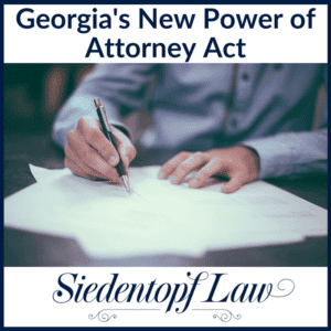 Georgia's New Power of Attorney Act