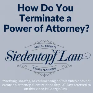 How do you terminate a power of attorney?