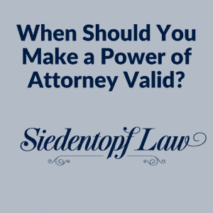 Power of Attorney Valid
