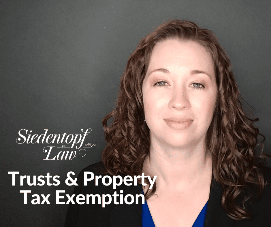 Trusts and the property tax exemption