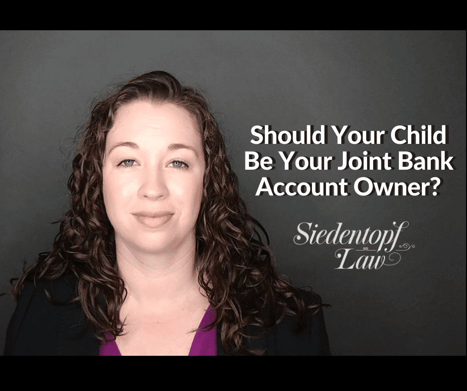 Should you child be your joint bank account holder?