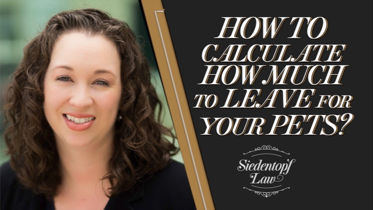 how much to leave for your pets